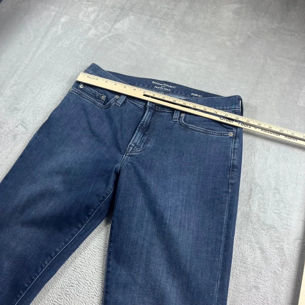 Banana Republic Travel Jean Mens 31x30 Slim Fit Medium Wash Blue Denim Pants‎